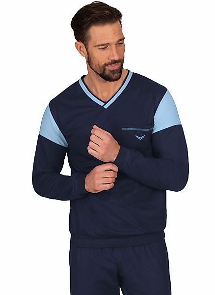 Trigema Schlafanzug "TRIGEMA Modisches Schlafanzugoberteil mit Brusttasche" günstig online kaufen