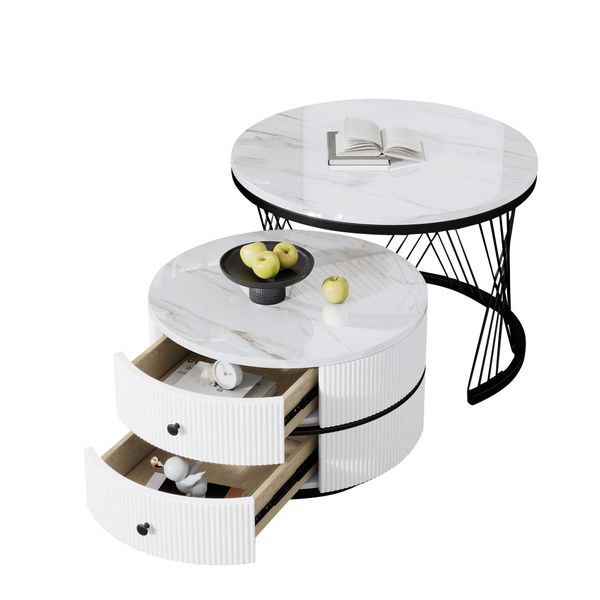 OKWISH Couchtisch Couchtisch-Set in Nestform (Sofatisch, günstig online kaufen