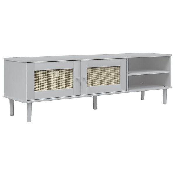 vidaXL TV-Schrank TV-Schrank SENJA Rattan-Optik Weiß 158x40x49cm Kiefernhol günstig online kaufen