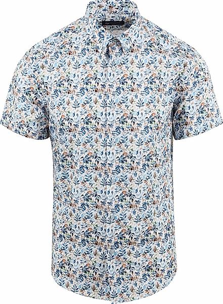 Suitable Short Sleeve Hemd Blumenmuster Blau - Größe XL günstig online kaufen