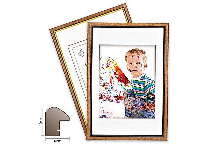 Bilderrahmen Neumann Einzelrahmen Holzrahmen MADISON, in Nussbaum und Nussb günstig online kaufen