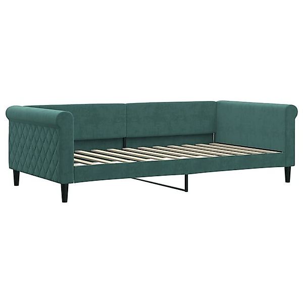 vidaXL Bett Tagesbett Dunkelgrün 100x200 cm Samt günstig online kaufen