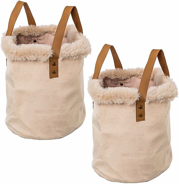 Creativ home Organizer "Weihnachtsdeko", (Set, 2 St.), mit Kunstfellrand un günstig online kaufen