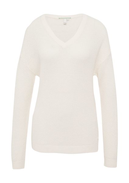 QS Longpullover Strickpullover Pullover mit Strukturmuster günstig online kaufen