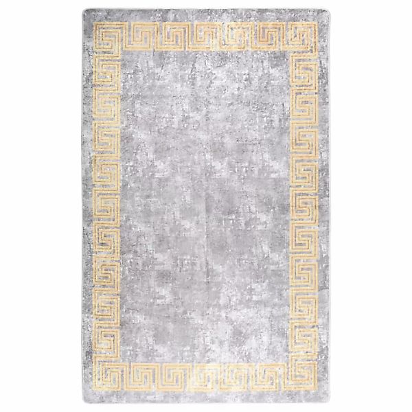 Teppich Waschbar 80x150 Cm Grau Rutschfest günstig online kaufen