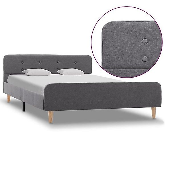 vidaXL Bettgestell Bettgestell Hellgrau Stoff 140x200 cm Bett Bettrahmen Be günstig online kaufen