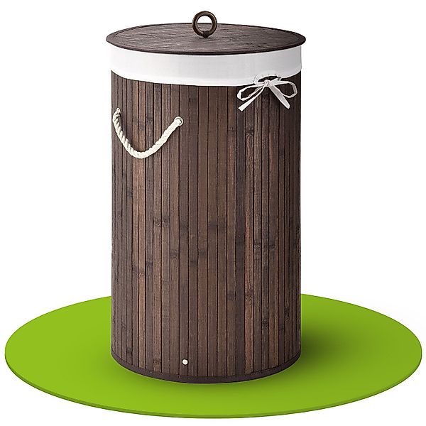 Juskys Wäschekorb Curly-Round, 55 l, mit günstig online kaufen