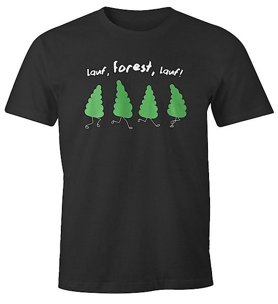 MoonWorks Print-Shirt Herren T-Shirt Fun-Shirt Spruch lustig lauf Forest la günstig online kaufen