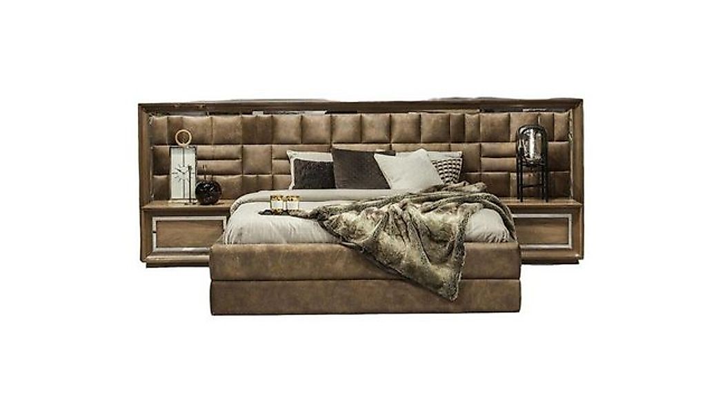 JVmoebel Bett Möbel Bett 160x200 Schrank Betten Möbel Gepolsterte Einrichtu günstig online kaufen