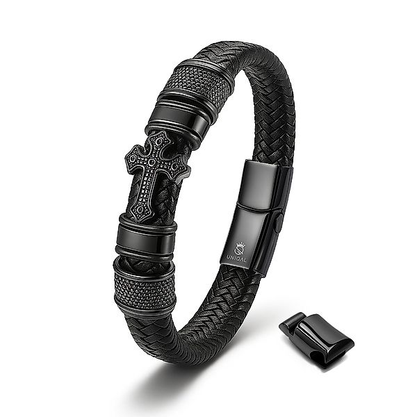 UNIQAL.de Lederarmband GLORY mit Kreuz – günstig online kaufen