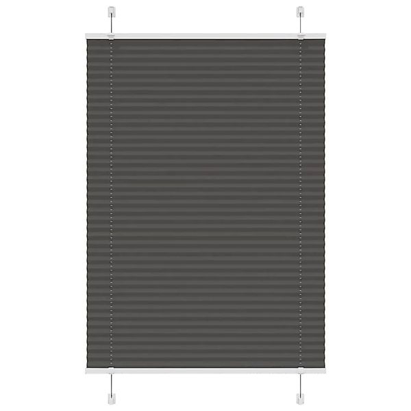 vidaXL Plissee Schwarz 90x100 cm Stoffbreite 89,4 cm Polyester 4015124 günstig online kaufen