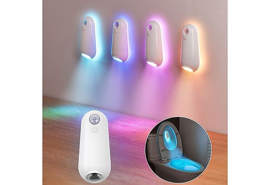 MUPOO LED Nachtlicht Toilettenlicht Bewegungsaktiviertes,WC/Wandstufen Nach günstig online kaufen