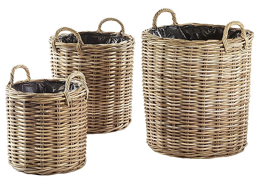 Kobolo Pflanzkübel Übertopf Rattan rund mit günstig online kaufen