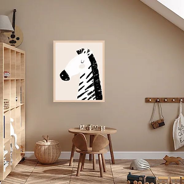 Lüttenhütt Bild mit Rahmen »oder Poster, Zebra im Profil«, Fantasy-Tiere, ( günstig online kaufen