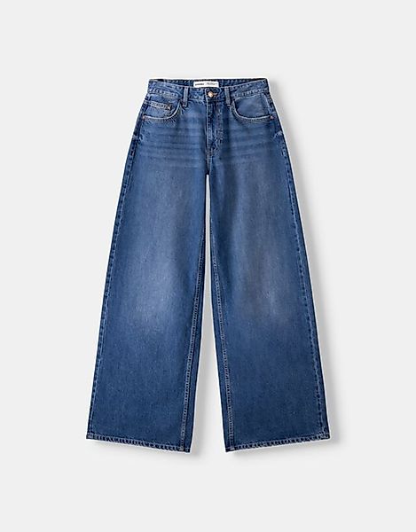 Bershka Wide-Leg-Jeans Bskteen 42 Blau günstig online kaufen