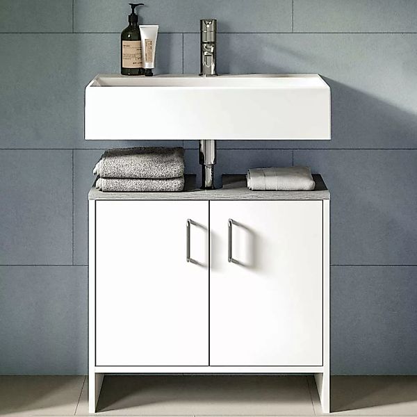 Waschbeckenunterschrank in modernem Design zwei Drehtüren günstig online kaufen