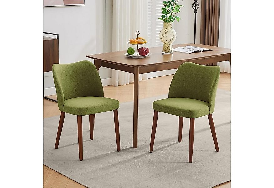 GarveeMore Esszimmerstuhl 2er-Set,Leinen gepolsterter Esszimmerstuhl mit Ho günstig online kaufen