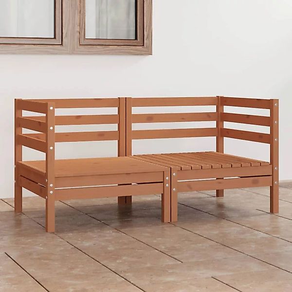 2-sitzer-gartensofa Honigbraun Massivholz Kiefer günstig online kaufen