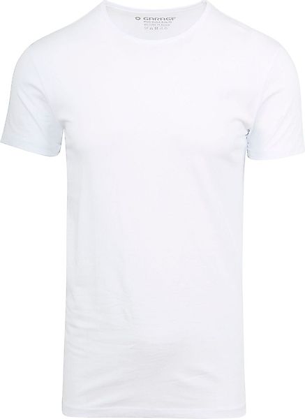 Garage Stretch Basic T-Shirt Weiss Rundhals - Größe S günstig online kaufen