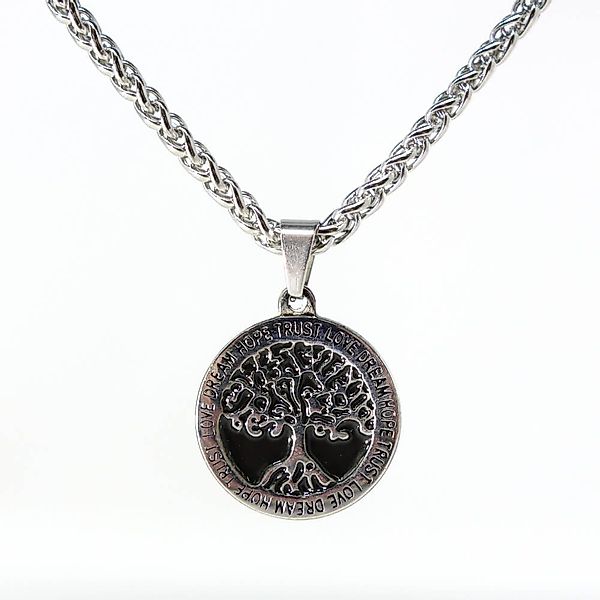 DALMARO Kette mit Anhänger Lederkette Edelstahlkette günstig online kaufen