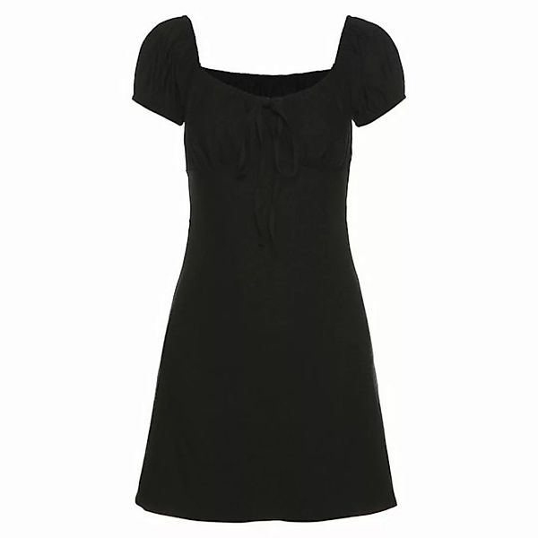 ZWY Dirndl Kurzärmliges rückenfreies schmales Kleid mit V-Ausschnitt kurzer günstig online kaufen