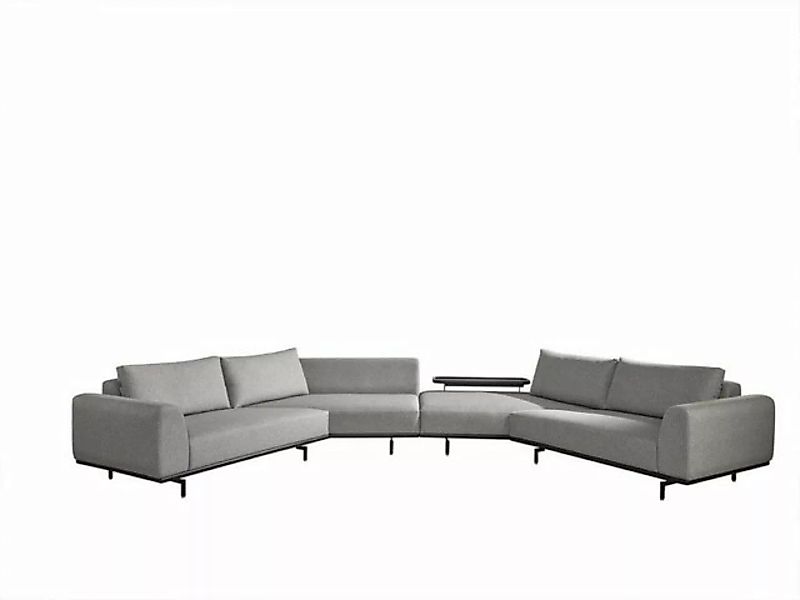 JVmoebel Ecksofa Ecksofa U-Form Wohnzimmer Couch Textil Neu Design grau Mod günstig online kaufen