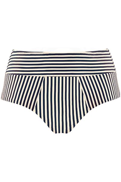 Holi Vintage Highwaist Bikini Briefs |  Blue-ecru günstig online kaufen