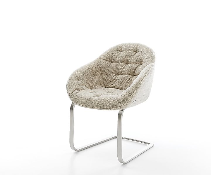 Freischwinger Gaio-Flex Webstoff Soft Beige Freischwinger flach Edelstahl günstig online kaufen