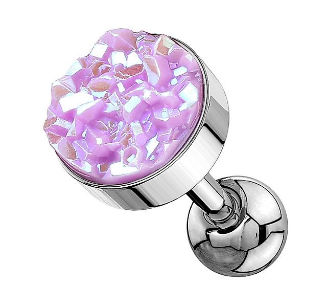 Taffstyle Piercing-Set Tragus Piercing Stab Druzy Kristall Glitzer Quarz Si günstig online kaufen