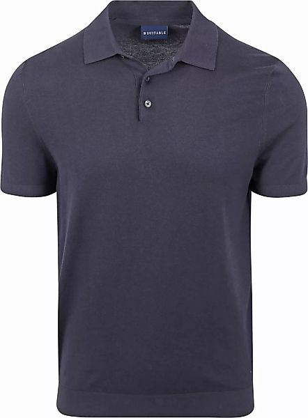 Suitable Knitted Poloshirt Navy - Größe M günstig online kaufen