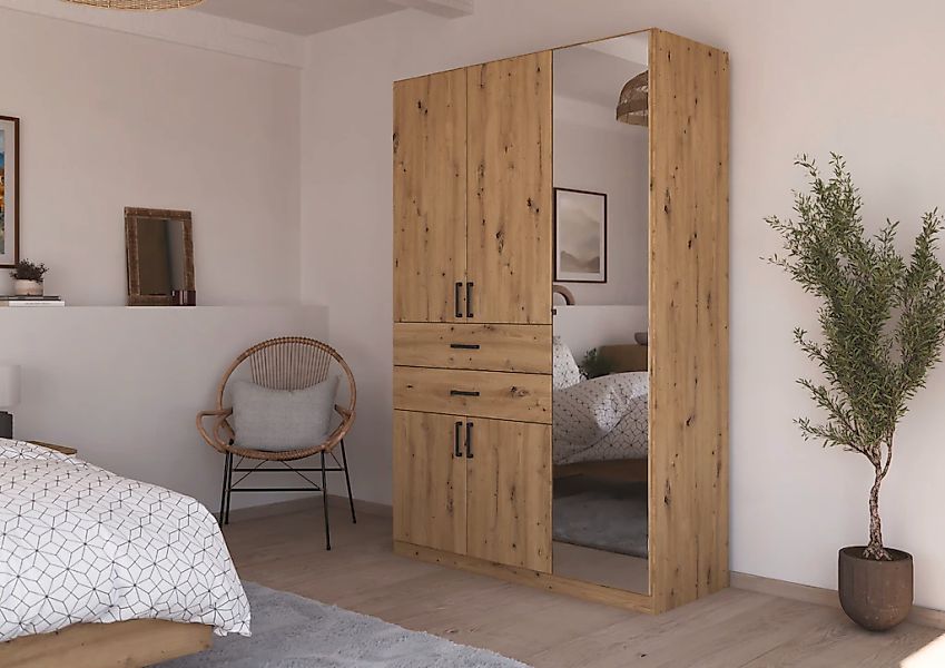 rauch Drehtürenschrank "Maika" mit Spiegel, 2 Schubladen, in verschiedenen günstig online kaufen