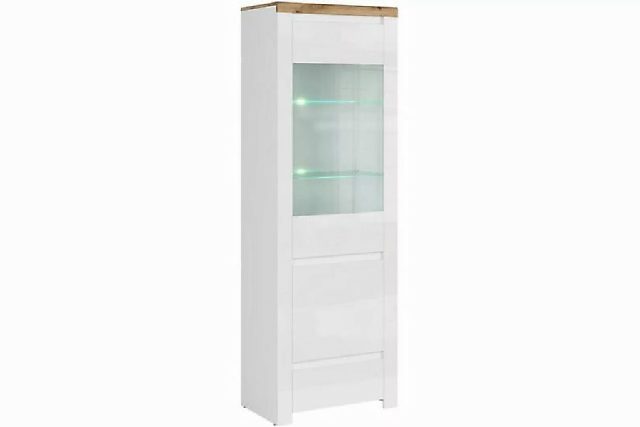 KONSIMO® Vitrine DAMINO Vitrine mit Schublade, glänzend, mit Einlegeböden, günstig online kaufen