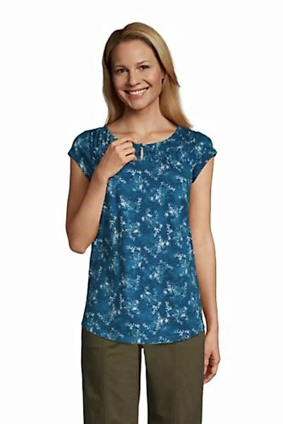 Shirt mit Biesen, Damen, Größe: S Normal, Blau, Baumwolle Modal, by Lands' günstig online kaufen