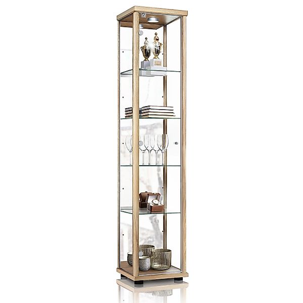 K-Möbel Glasvitrine C1083 (Glasvitrine (176x37x33 cm) günstig online kaufen