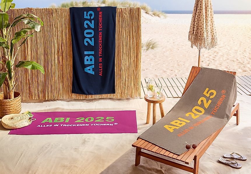Egeria Strandtuch "ABI 2025" 75x180 cm, "ABI 2025-Alles in trockenen Tücher günstig online kaufen
