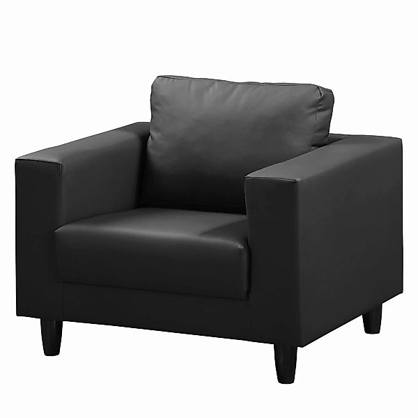 home24 mooved Sessel Bexwell Schwarz Kunstleder 90x78x75 cm (BxHxT) günstig online kaufen