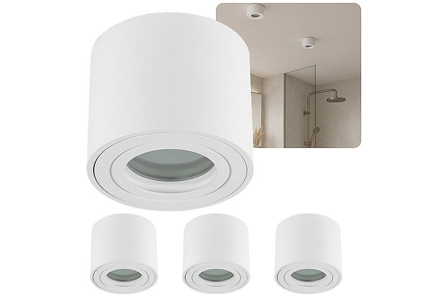 Sweet LED Aufbauleuchte 4er Set für Bad & Küche IP44 schwenkbar Aluminium 2 günstig online kaufen