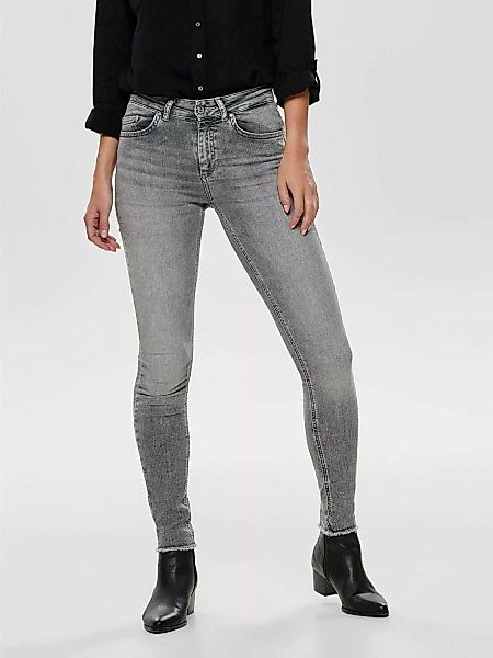 ONLY Skinny-fit-Jeans "ONLBLUSH MID SK ANK RW REA0918 NOOS", mit ausgefrans günstig online kaufen