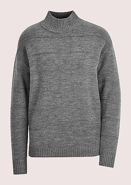 MADELEINE Stehkragenpullover "Strickpullover Eleganter Wollpullover mit Que günstig online kaufen