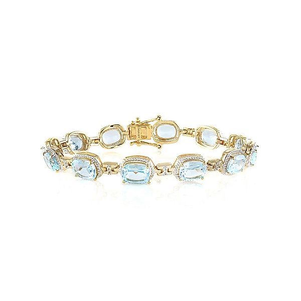 Cavill Silberarmband Himmelblauer Topas Goldplattiertes Silberarmband günstig online kaufen