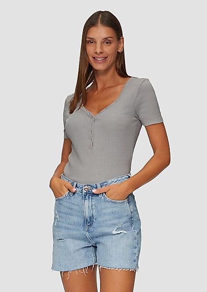 QS Kurzarmshirt T-Shirt Verkürztes T-Shirt aus günstig online kaufen