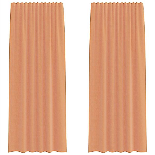 vidaXL Voile Vorhänge mit Stangentaschen 2 Stk Terrakotta 4102233 günstig online kaufen