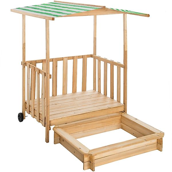 tectake Sandkasten Sandkiste und Spielveranda mit günstig online kaufen