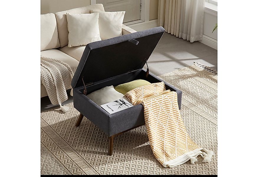 STILVORA Schuhbank mit sitzkissen,Mid-Century moderne Ottomane mit Stauraum günstig online kaufen