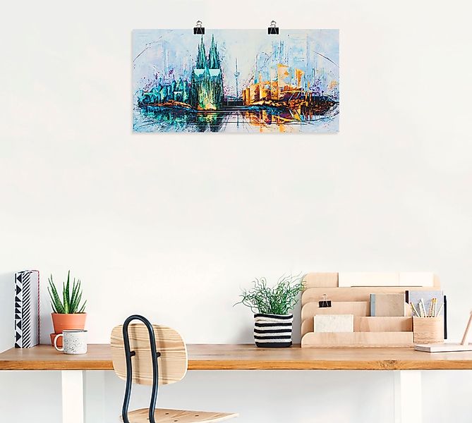 Artland Poster "Kölner Dom Skyline 6", Deutschland, (1 St.), als Alubild, L günstig online kaufen