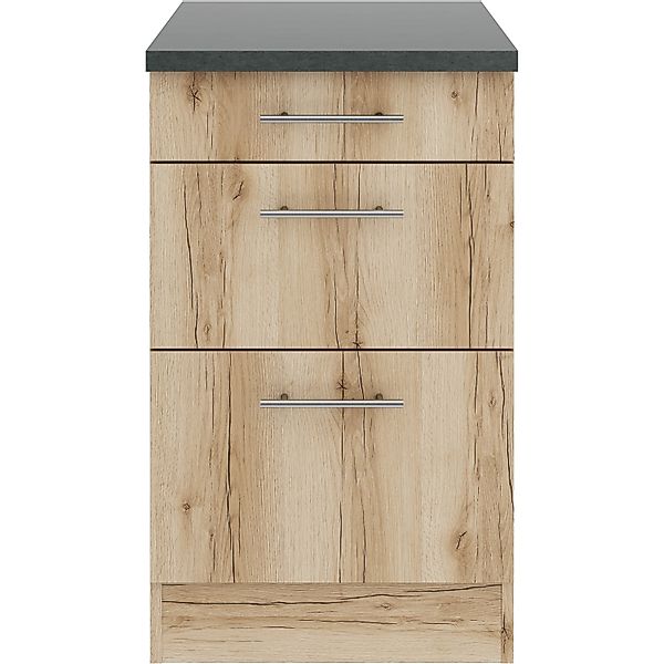 OPTIFIT Livorno290 Küchen-Unterschrank 50 cm Wildeiche Nachbildung günstig online kaufen