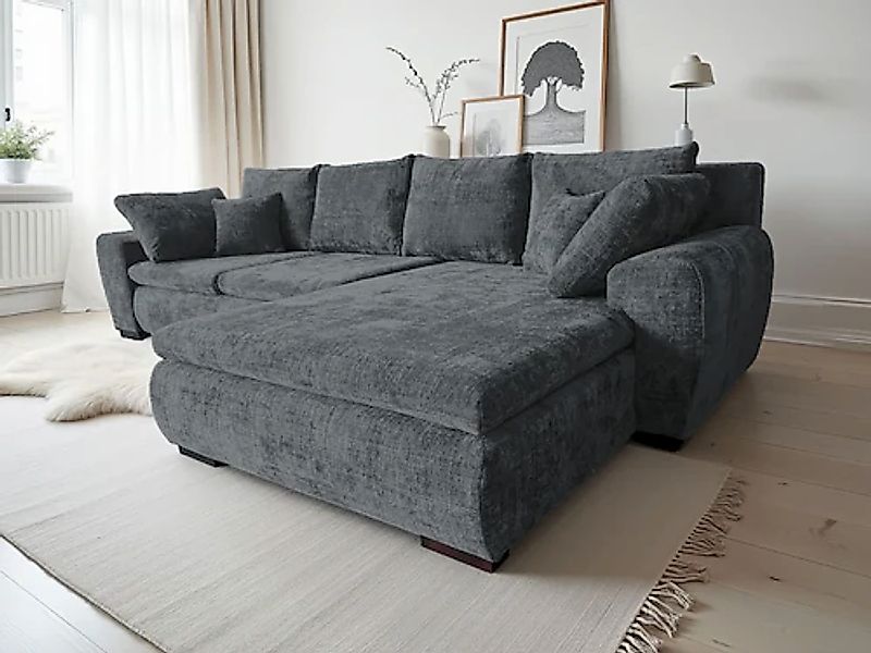 Home affaire Ecksofa »Cara Mia L-Form, B: 325 cm« mit 4 Zierkissen, optiona günstig online kaufen