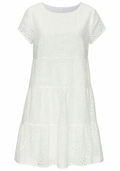 Buffalo Spitzenkleid kurzes Sommerkleid aus Lochstickerei günstig online kaufen