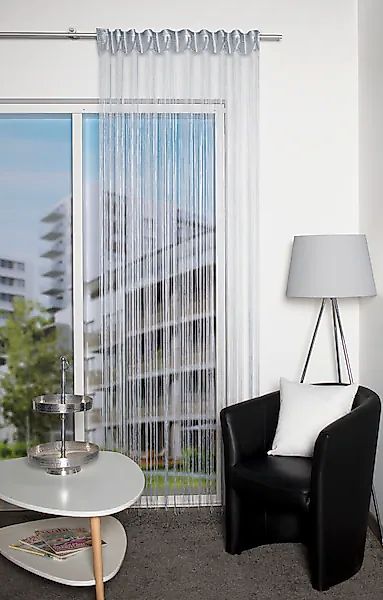 HOME WOHNIDEEN Fadenvorhang »SIMINO«, (1 St.), Fadenstore Jacquard, Kombiba günstig online kaufen