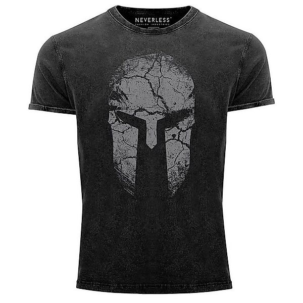Neverless Print-Shirt Herren Vintage Shirt Aufdruck günstig online kaufen